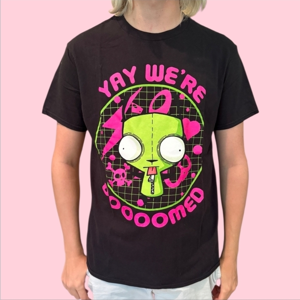 Invader Zim We're Doomed Boyfriend Fit Girls T-Shirt (L)